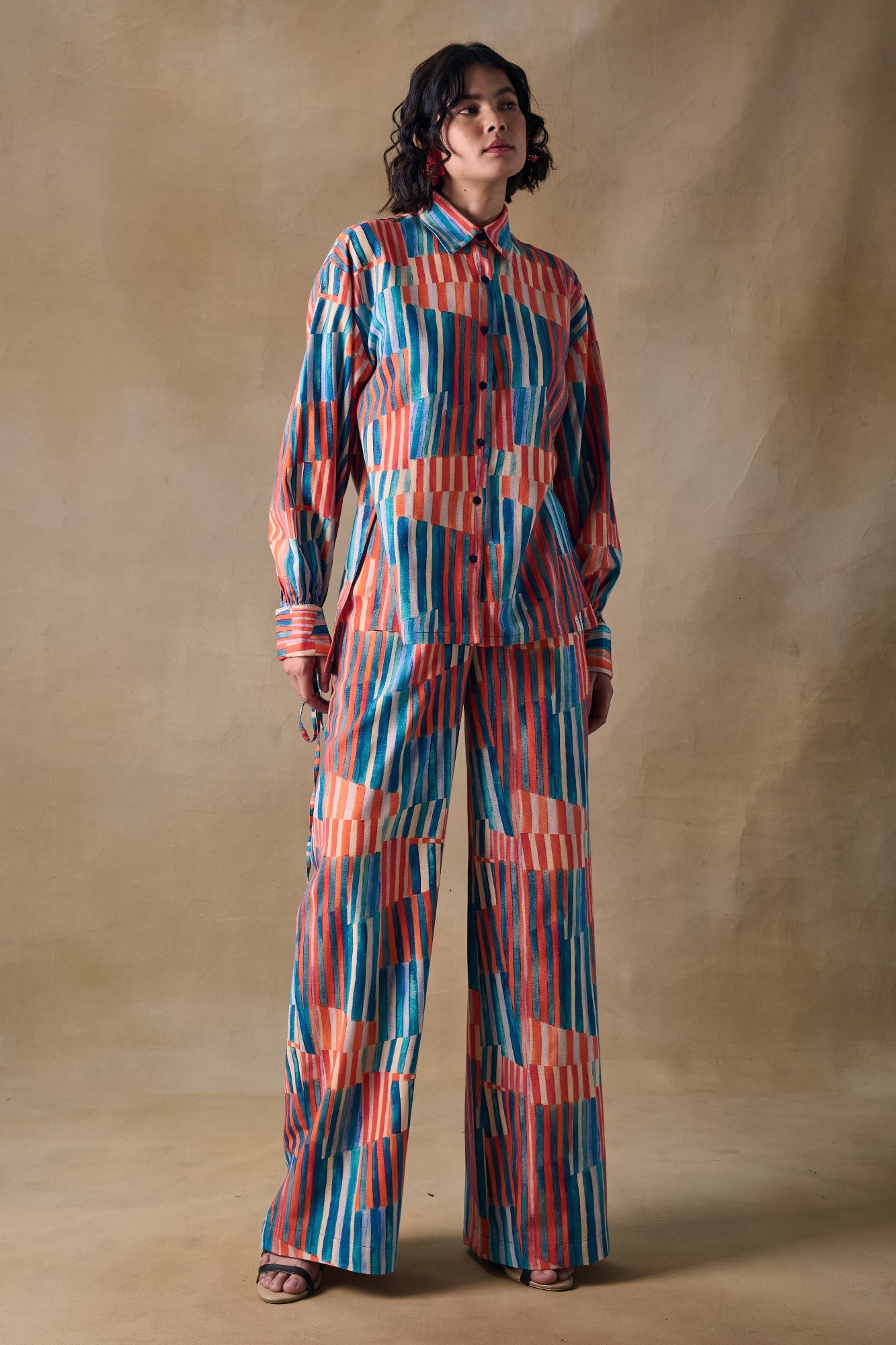 Asilah Stripe Straight Trousers