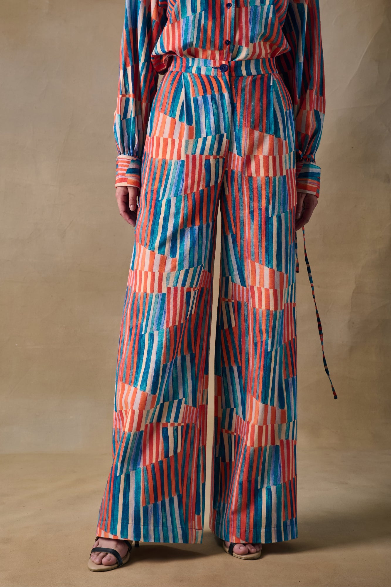 Asilah Stripe Straight Trousers
