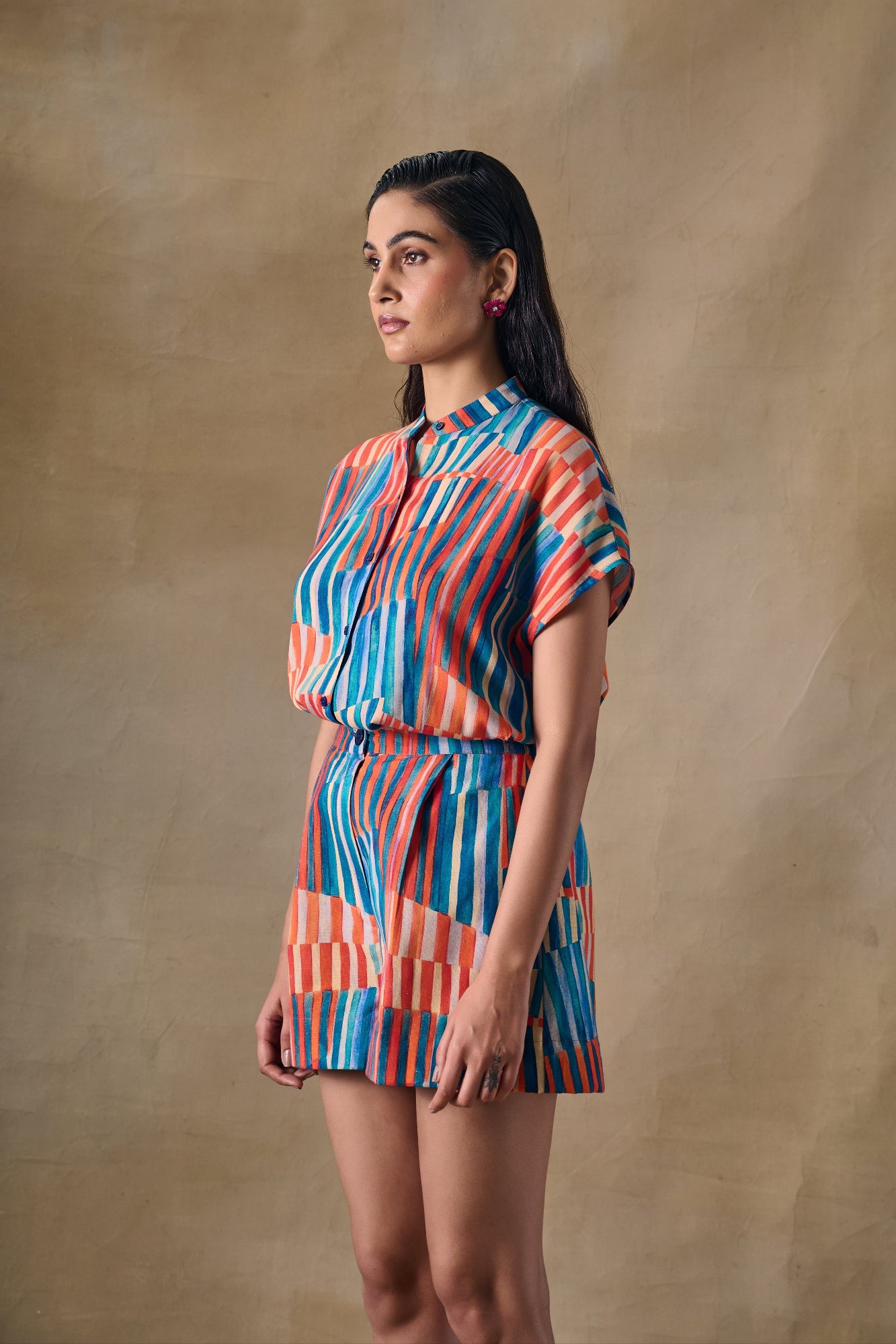 Asilah Stripe Shorts co-ord set
