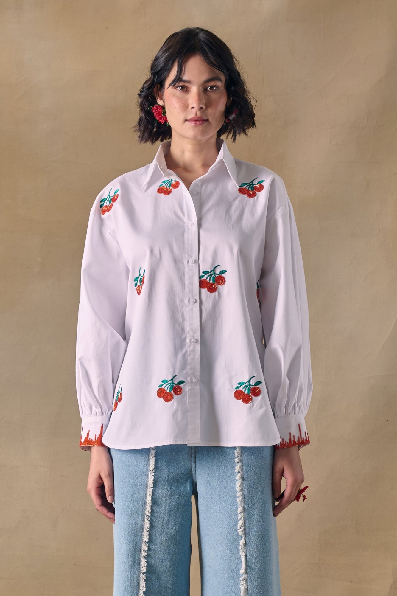 Citrus Blanc Embroidered Shirt