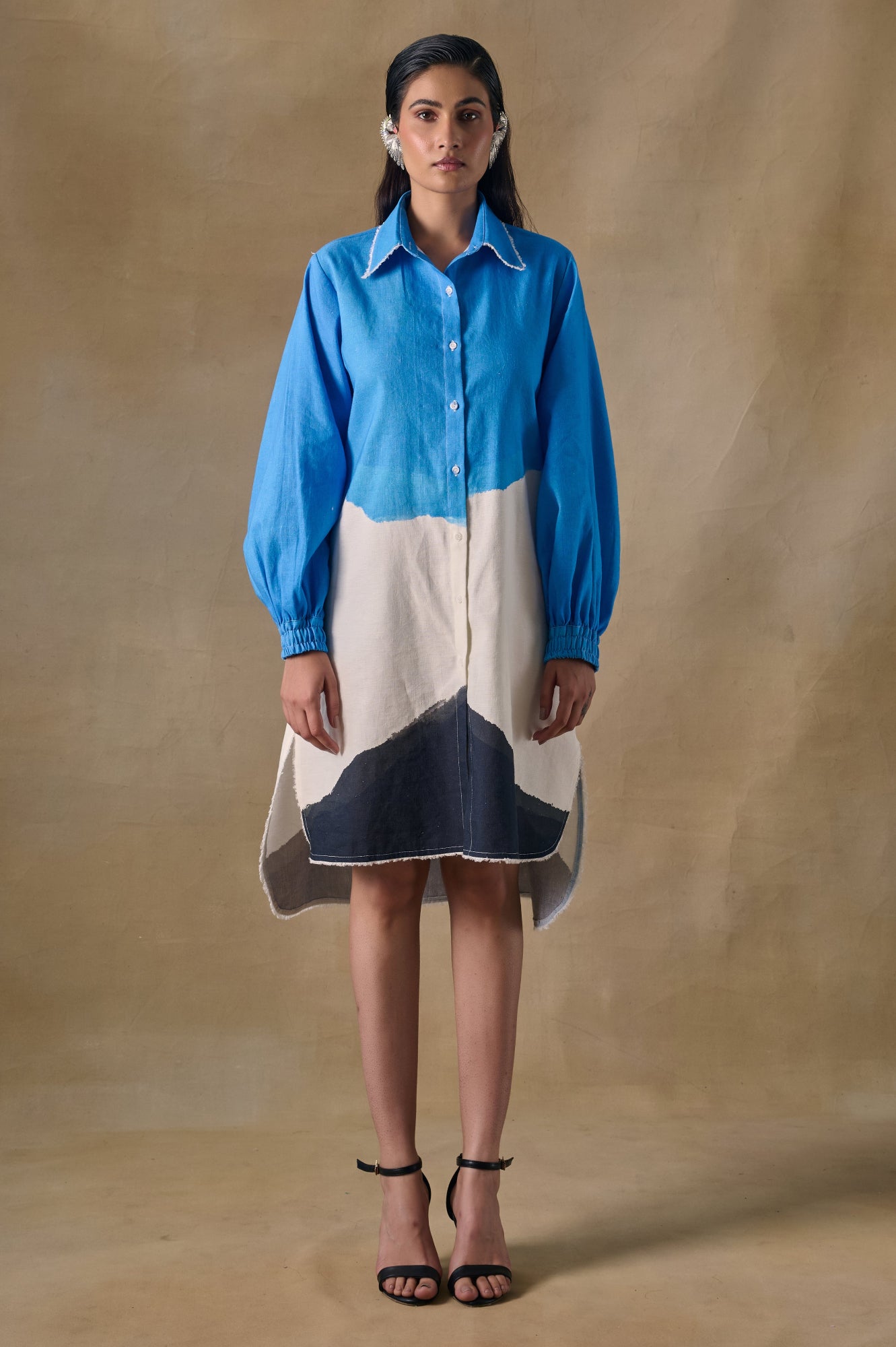 Blue Washed Shirt Dress