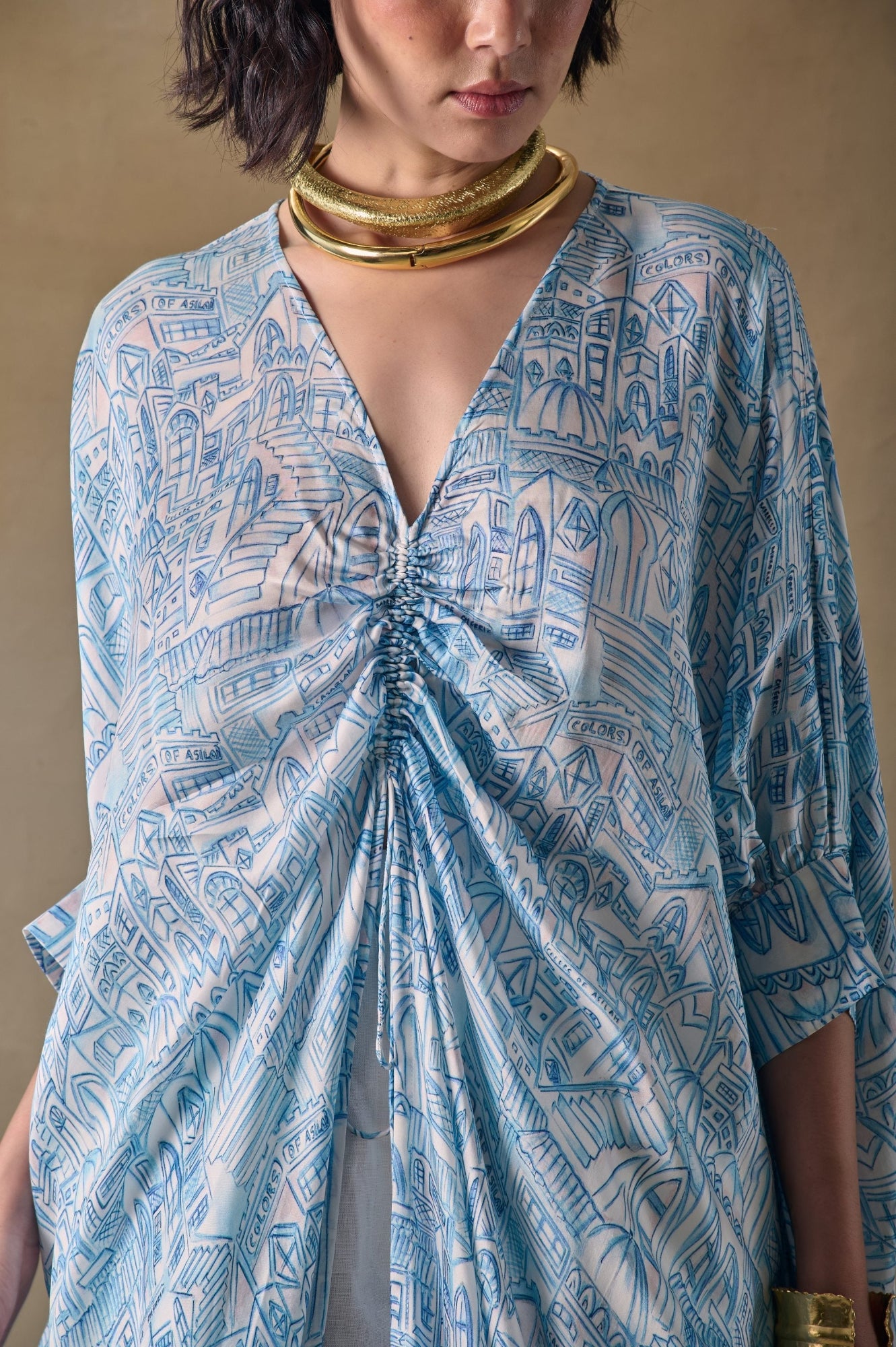 Blue Landscape Kaftan