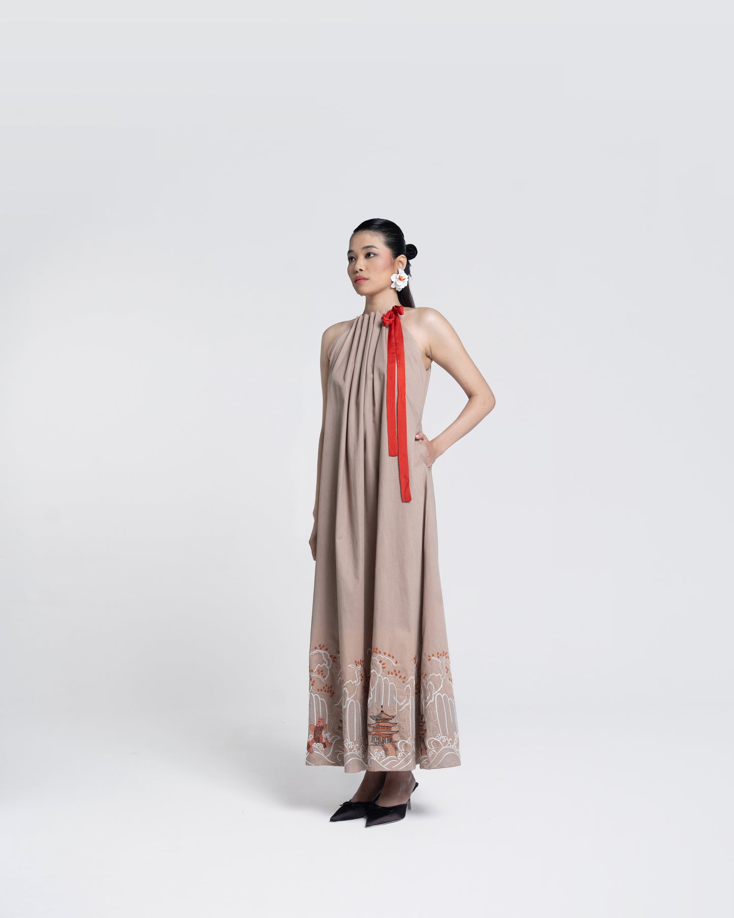 Niki Mehra x Temple bloom Flared Dress