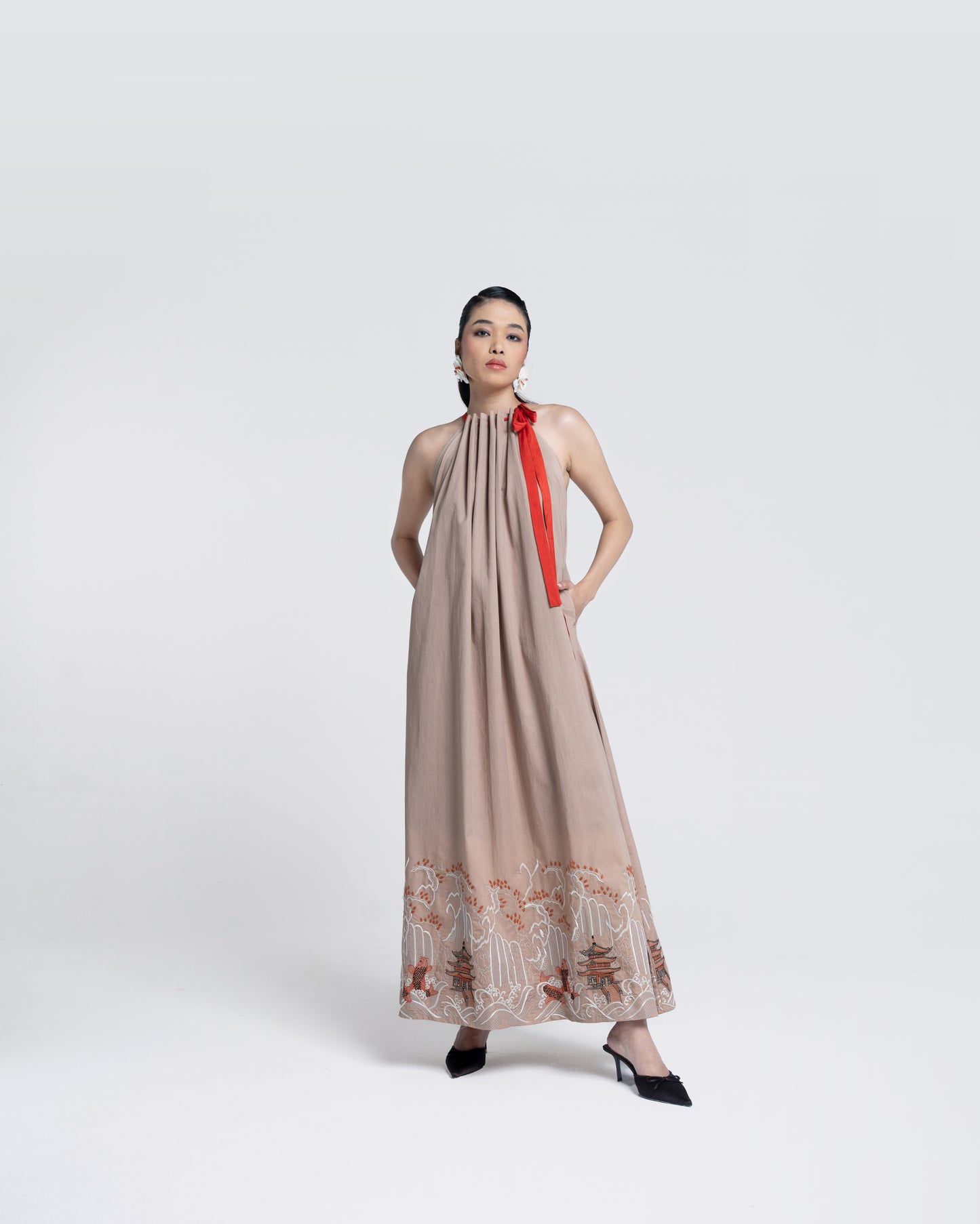 Niki Mehra x Temple bloom Flared Dress