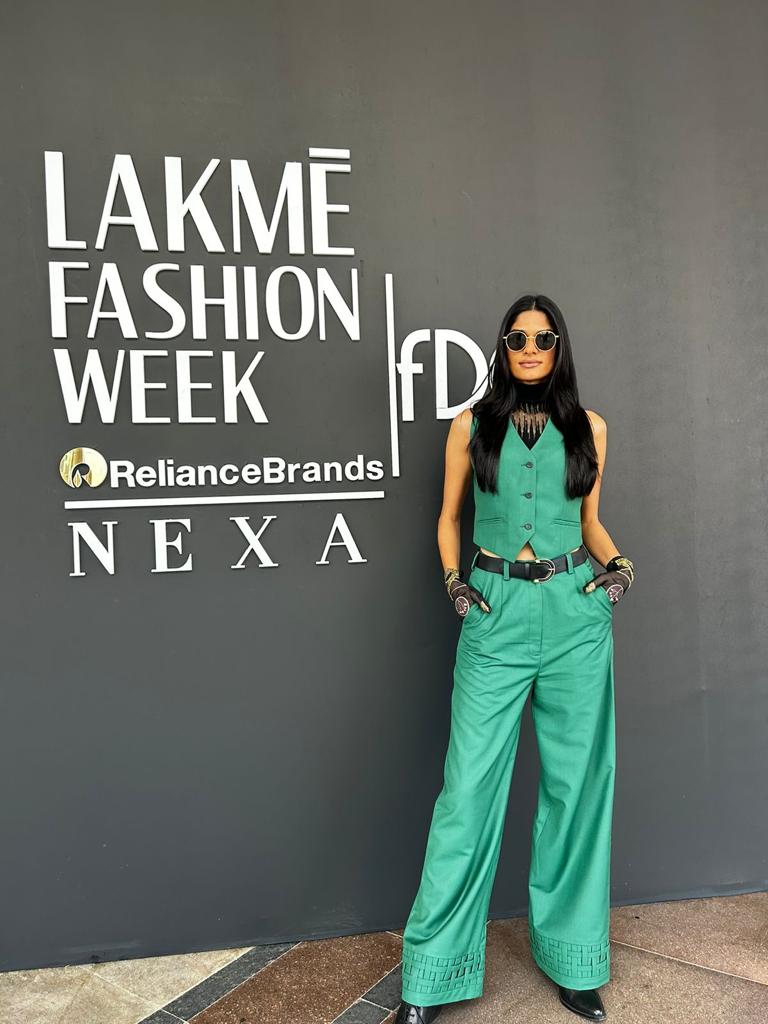 Nisha Yadav x Tailored Cross-weave Pants
