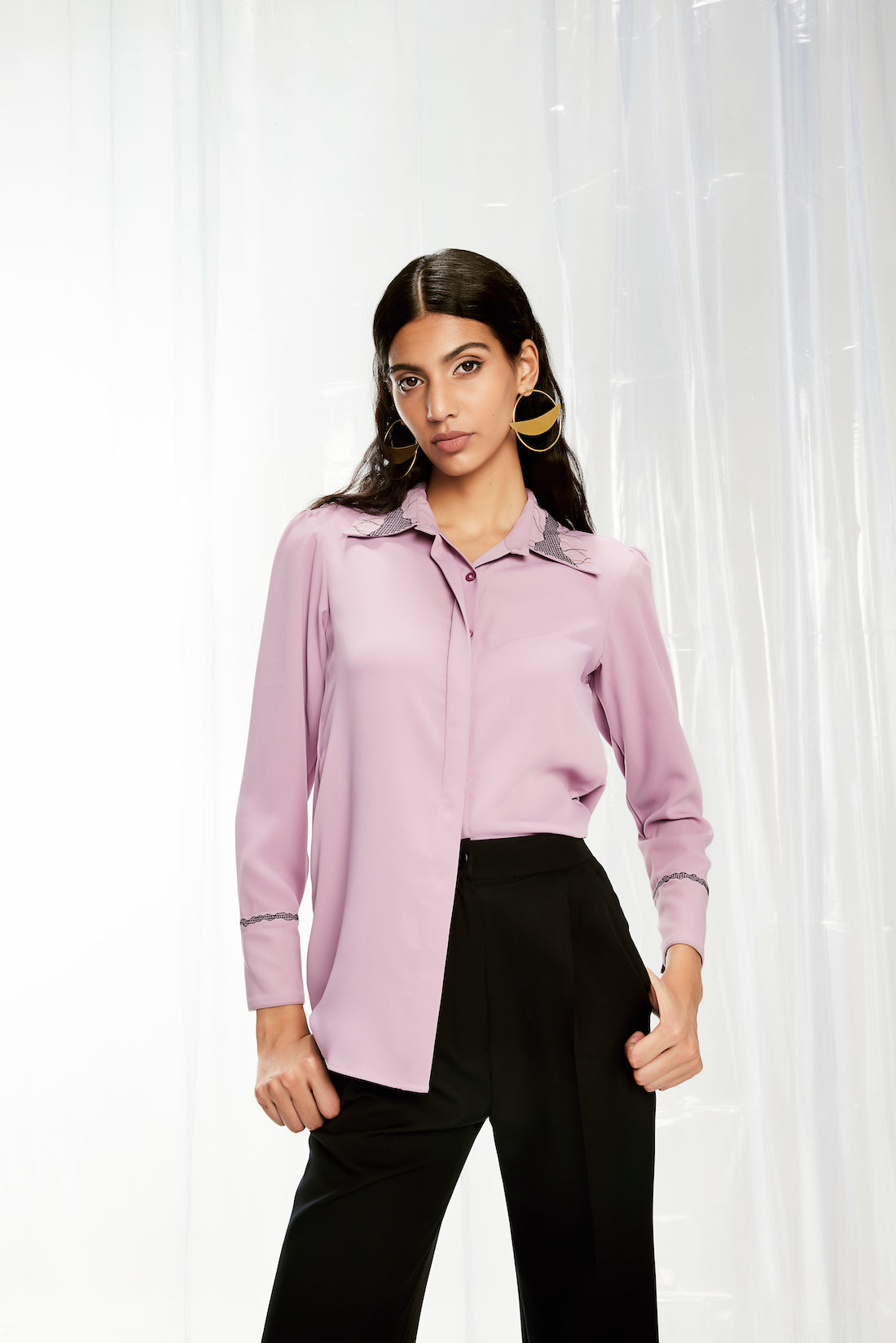 Orchid Crepe Regular Shirt