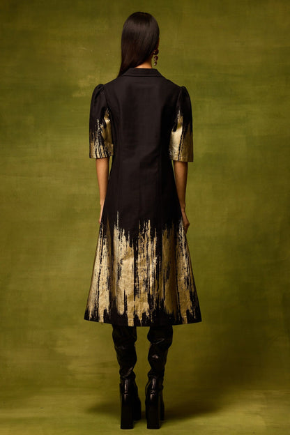 Twilight Gold Midi Dress