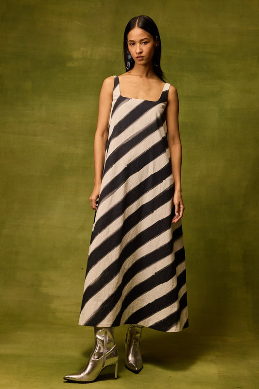 Vienna Stripe Midi Dress
