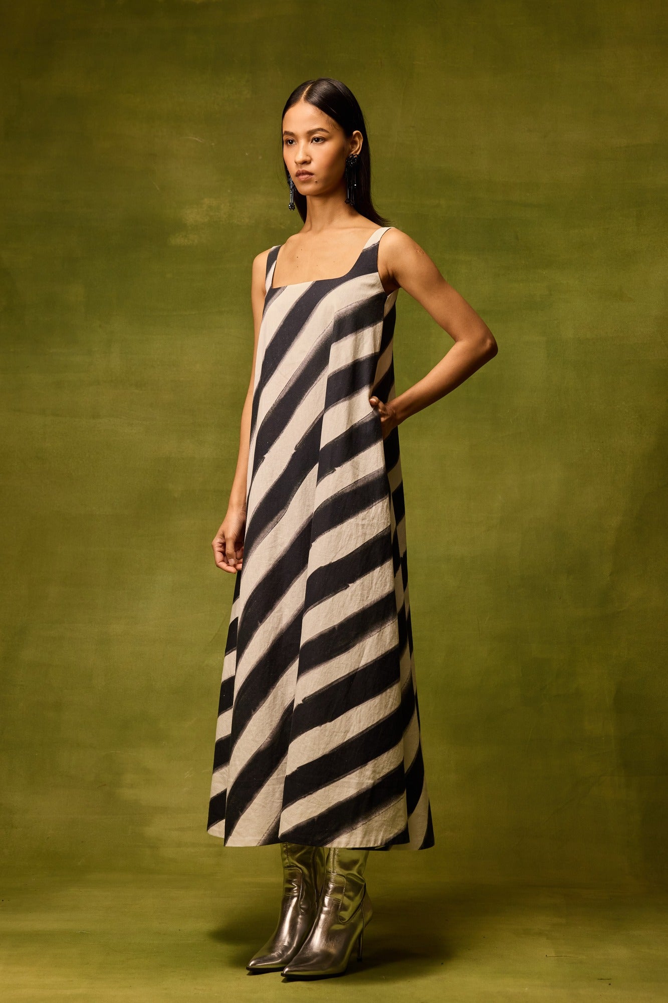 Vienna Stripe Midi Dress