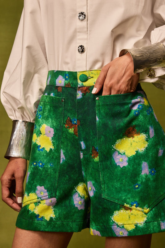 Emerald Bloom Shorts