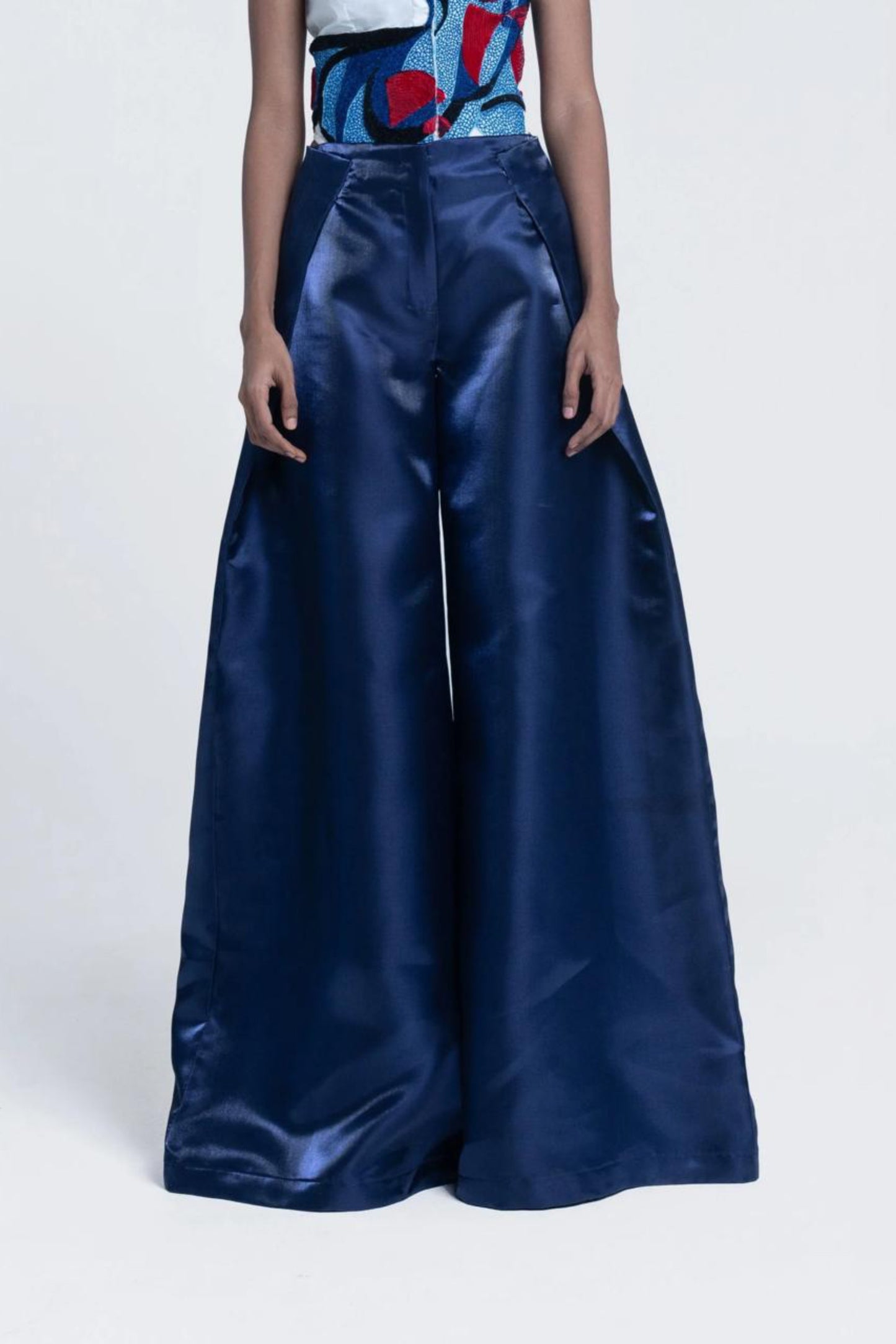 Blue Mirage Wide-Leg Trousers