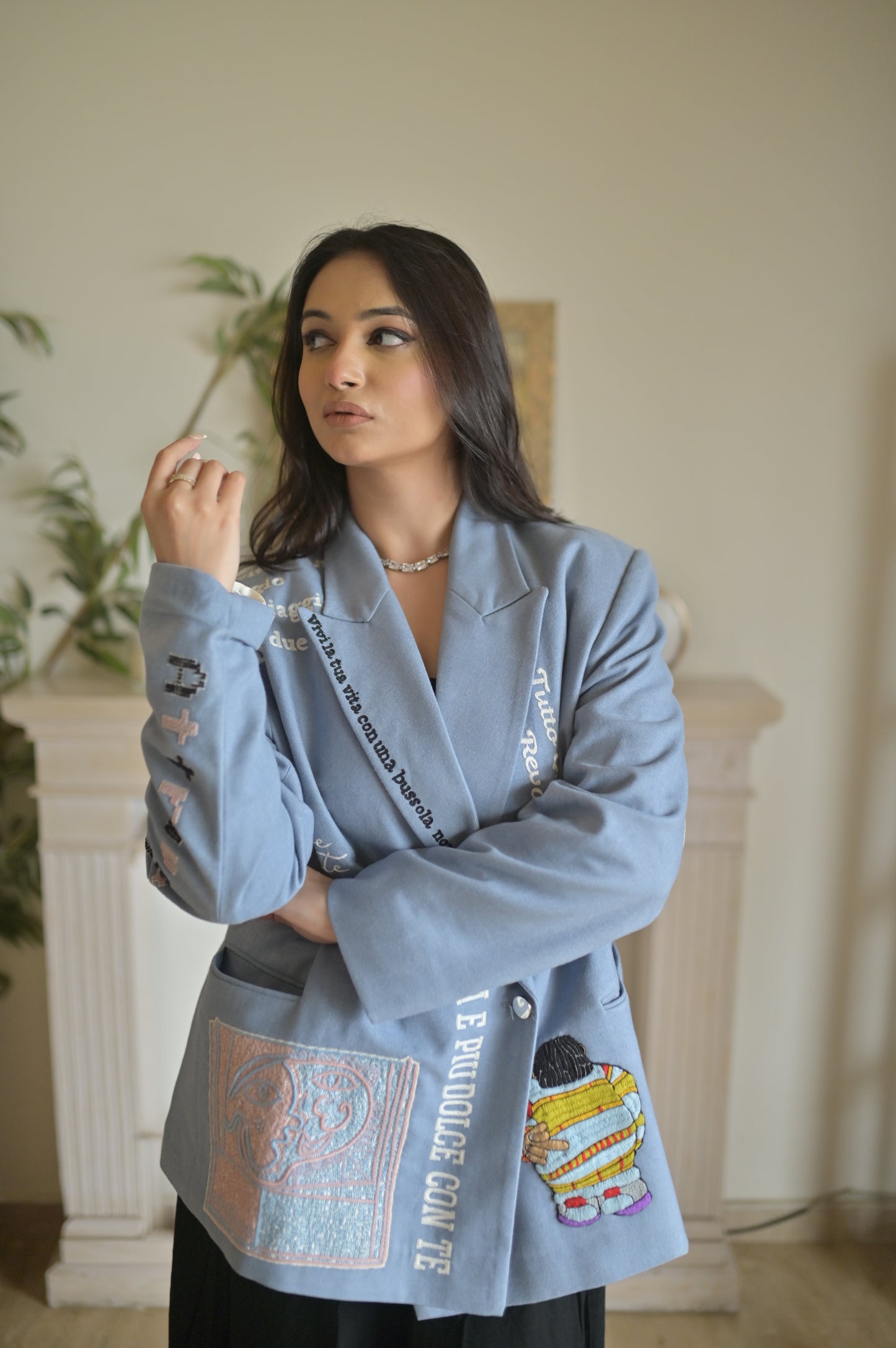 Antara Asthana x Serafina Blu Boxy Blazer