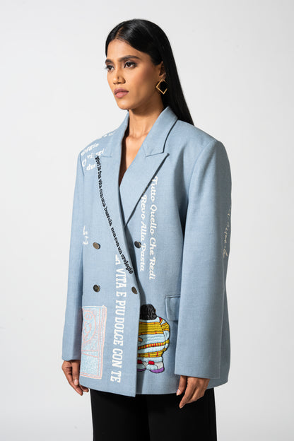 Antara Asthana x Serafina Blu Boxy Blazer