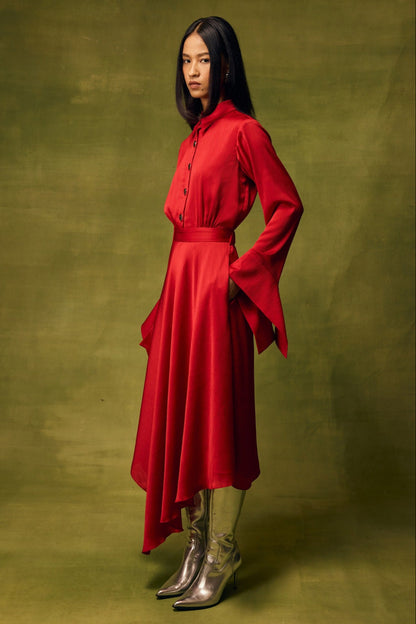 Roselle Glow Asymmetrical Dress