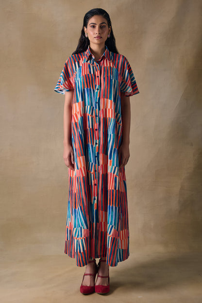Asilah Stripe Raglan Dress