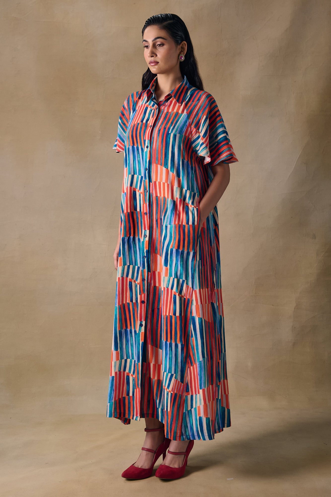 Asilah Stripe Raglan Dress