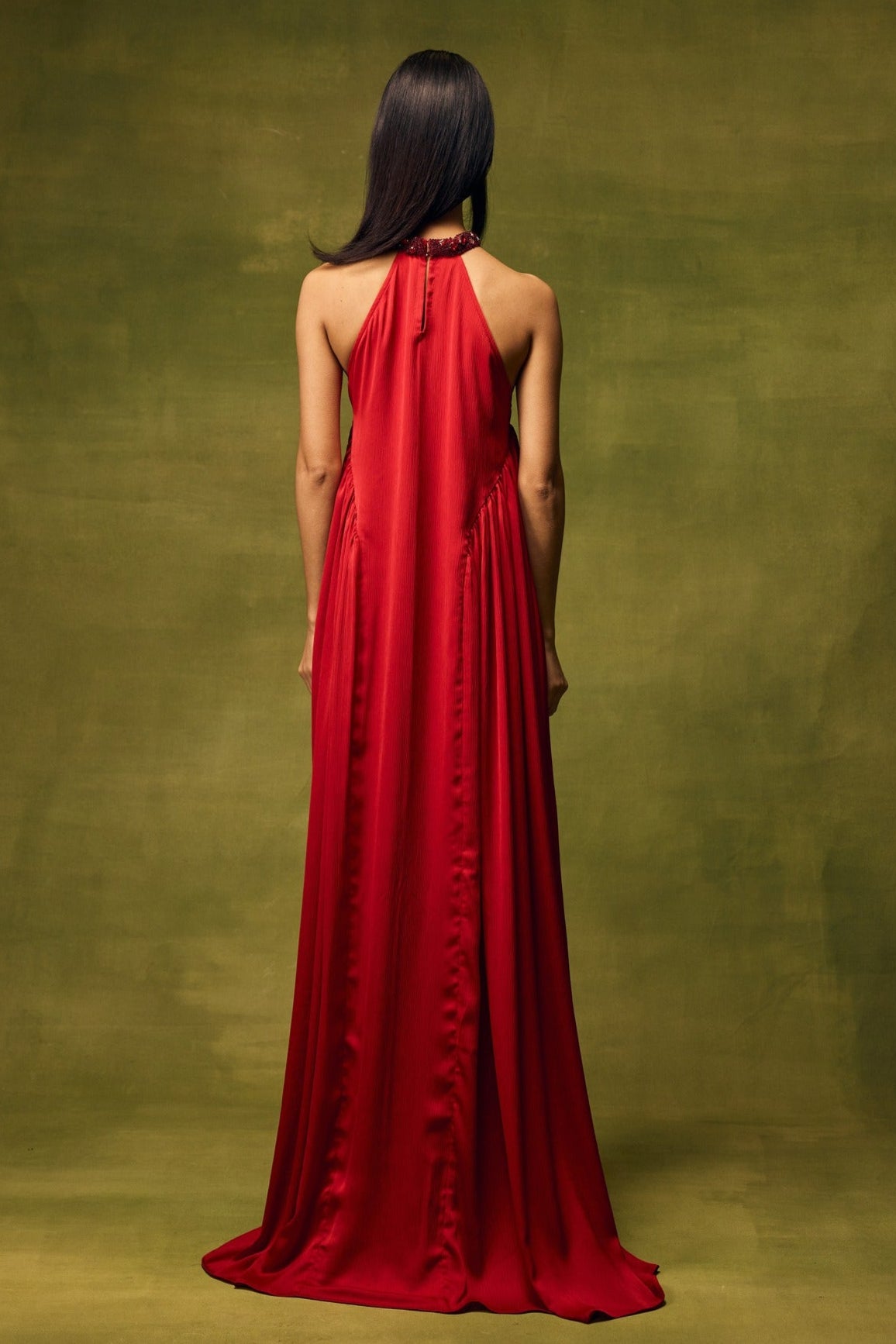 Roselle Glow Halter Dress