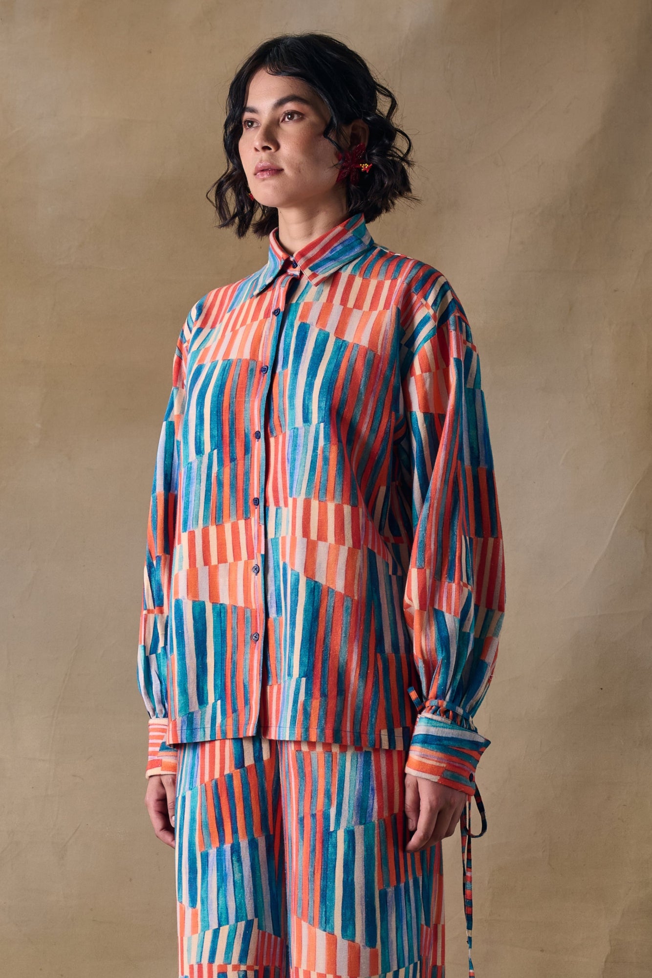 Asilah Stripe Drawstring Shirt