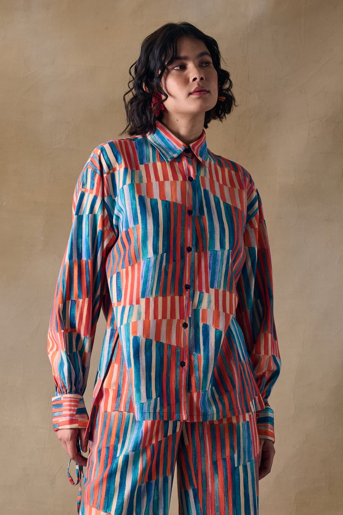 Asilah Stripe Drawstring Shirt