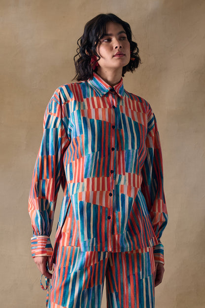 Asilah Stripe Drawstring Shirt