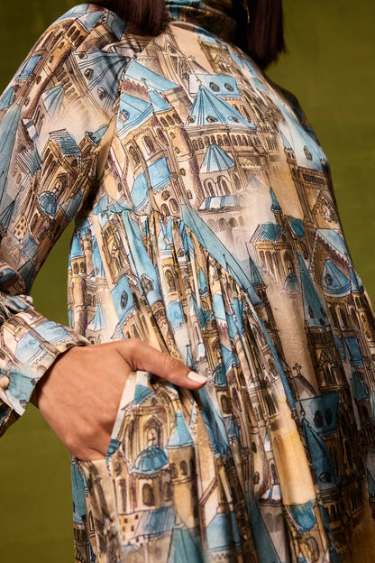 Vienna Cityscape Maxi Dress
