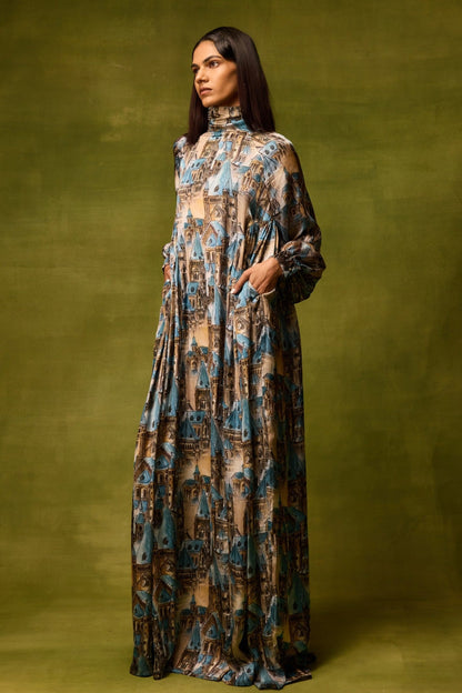 Vienna Cityscape Maxi Dress
