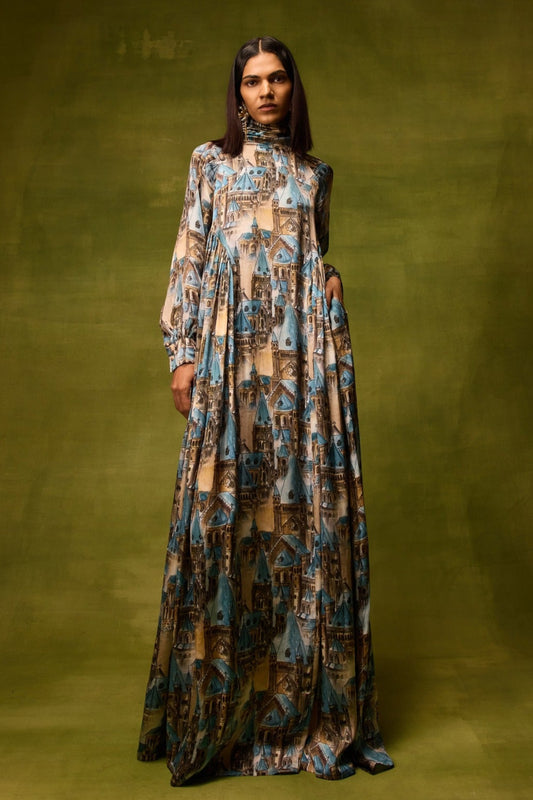 Vienna Cityscape Maxi Dress