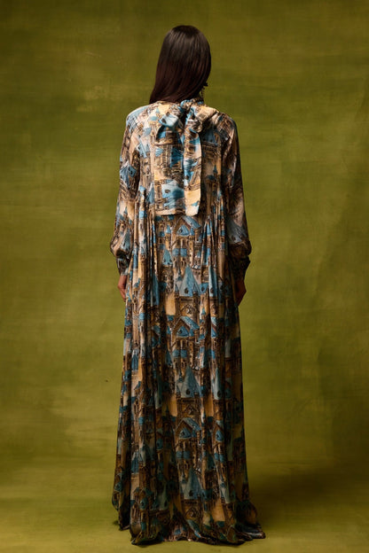 Vienna Cityscape Maxi Dress