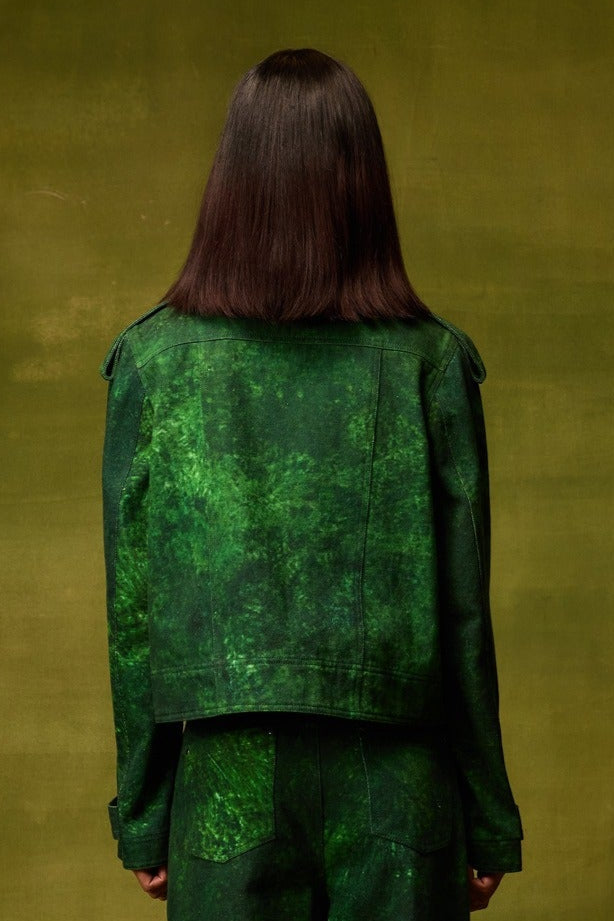 Emerald Muse Cropped Jacket