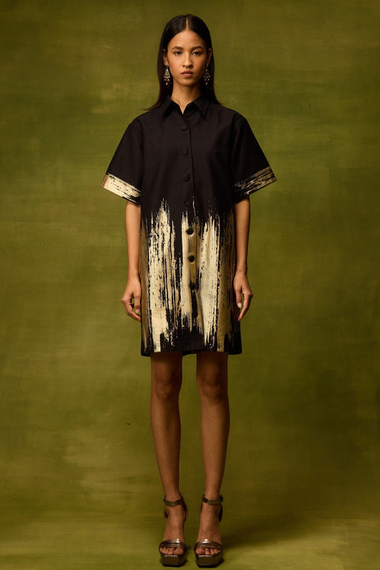 Twilight Gold Shirt Dress