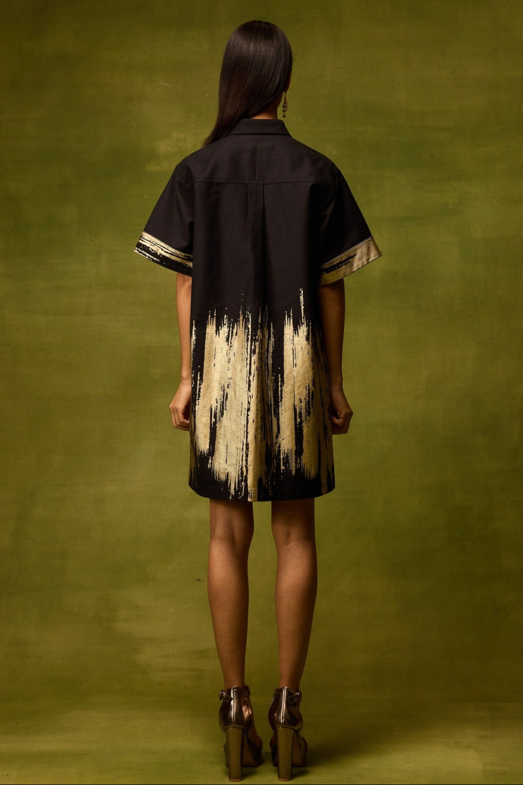 Twilight Gold Shirt Dress