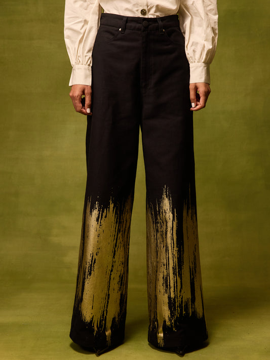 Twilight Gold Straight Trousers
