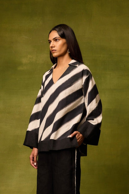 Vienna Stripe Kaftan Top
