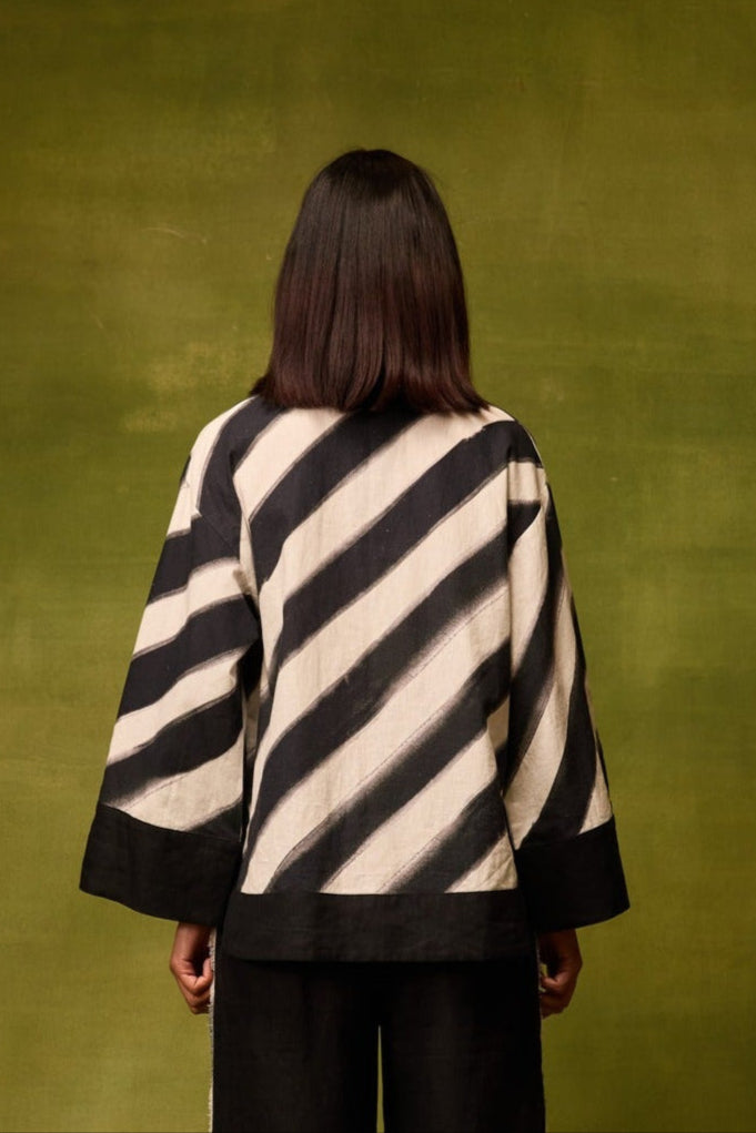 Vienna Stripe Kaftan Top