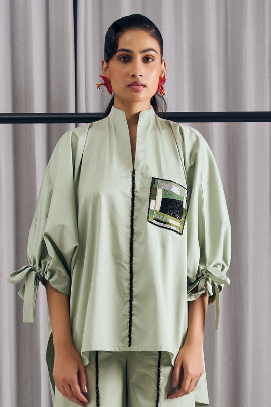 Green Garden Batwing Shirt