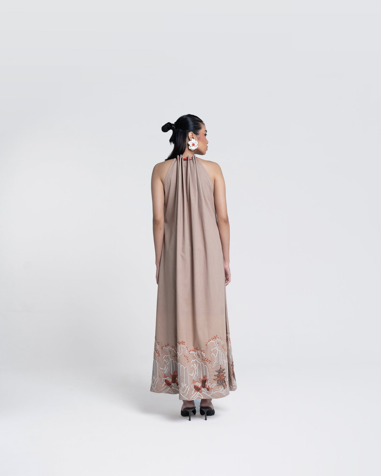 Temple bloom Flared Dress