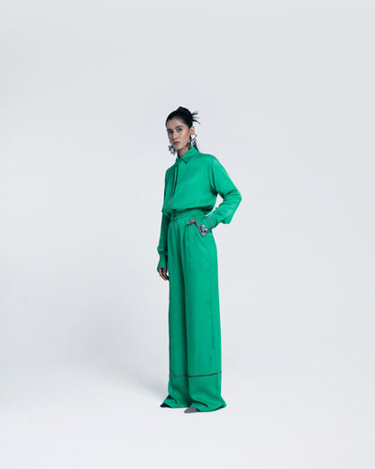 Echo Green Straight Trousers