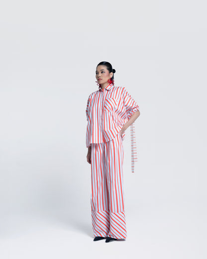 Sunset Stripes Straight Trousers