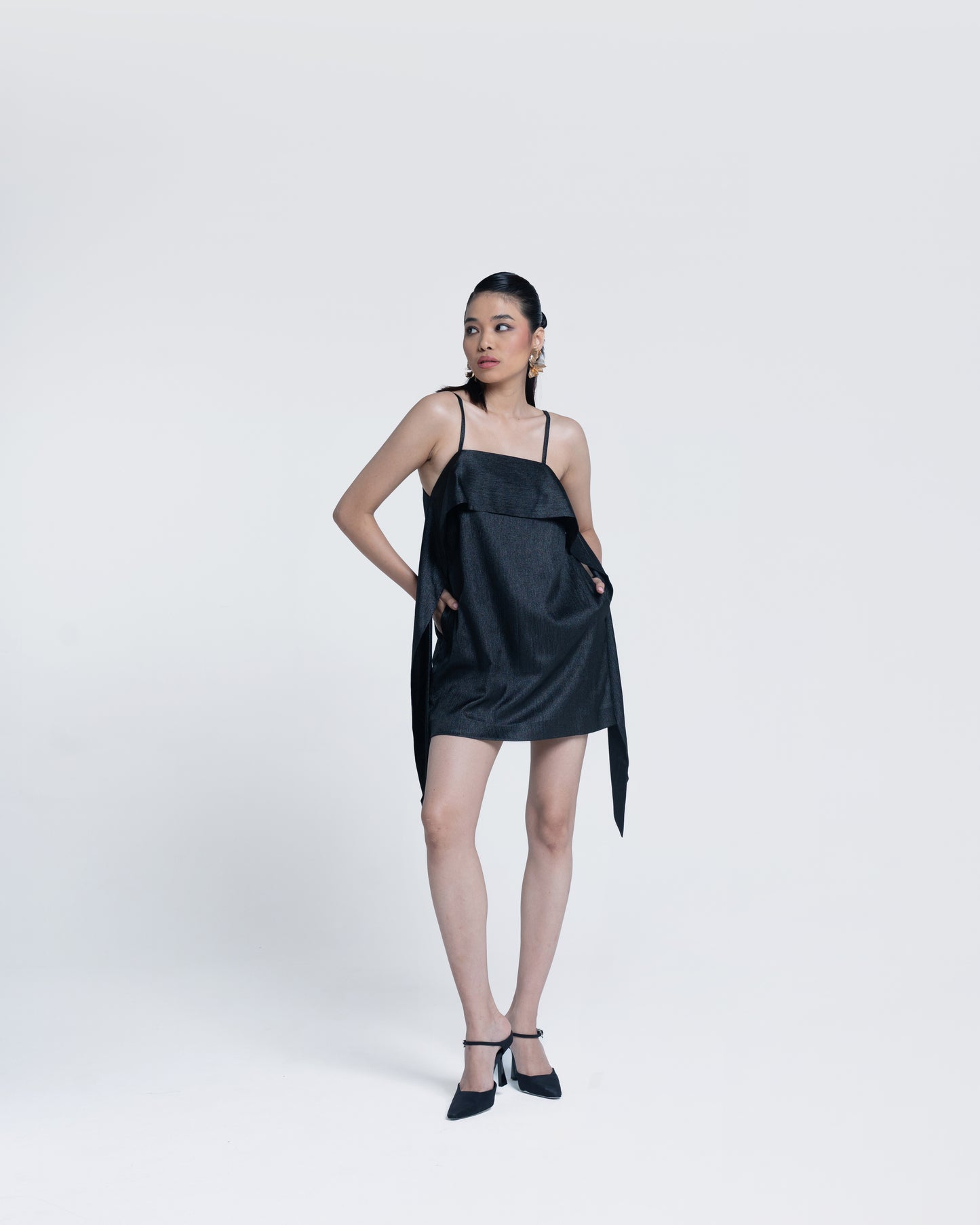 Midnight Sheen Slip Dress