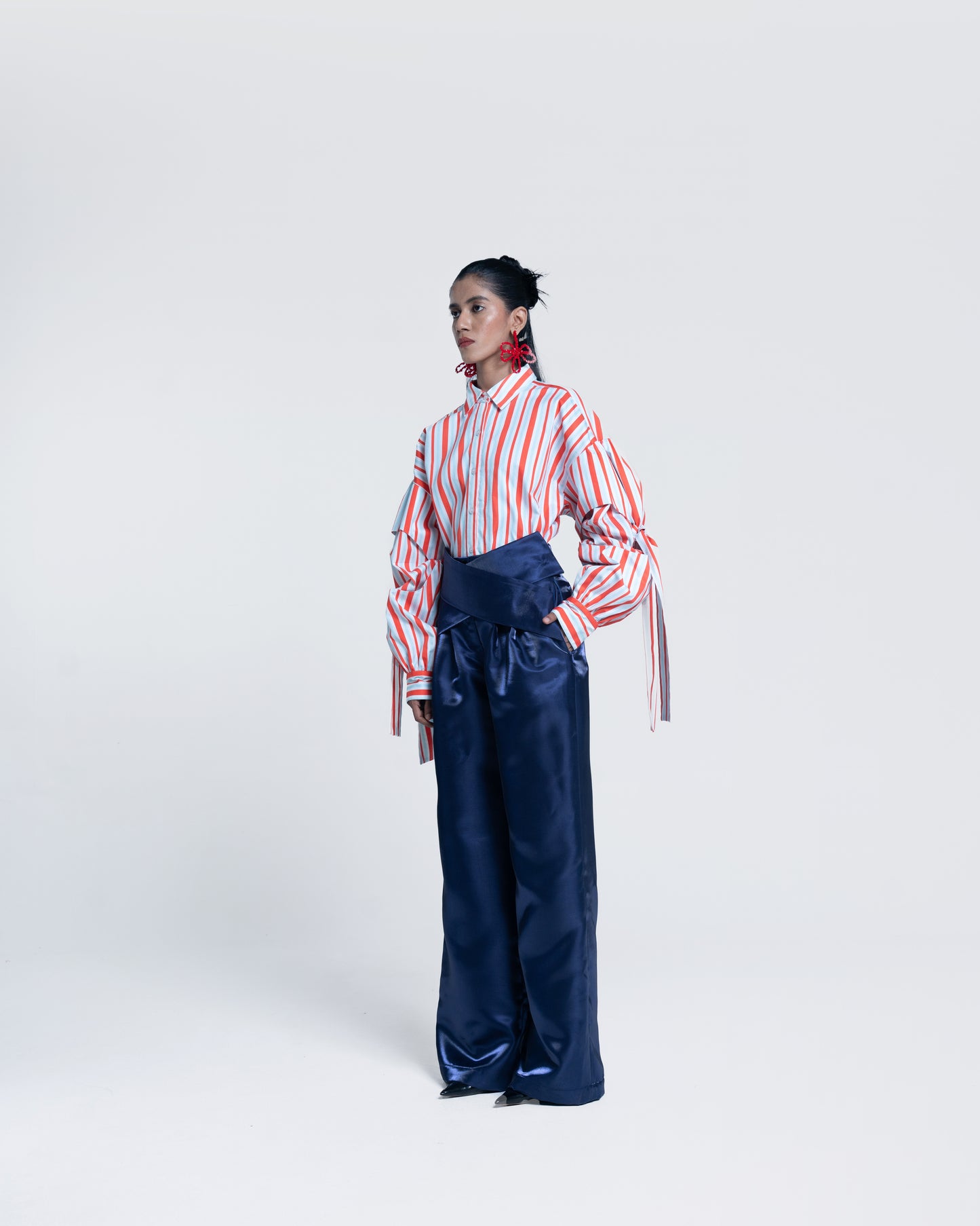 Blue Mirage Pleated Trousers