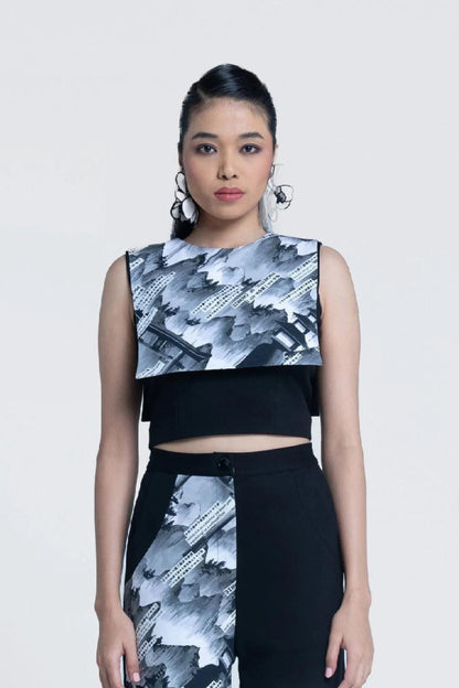 Sumi Gazette Crop Top