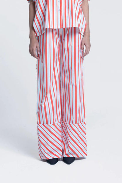 Sunset Stripes Straight Trousers