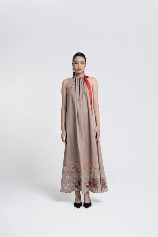 Temple bloom Flared Dress