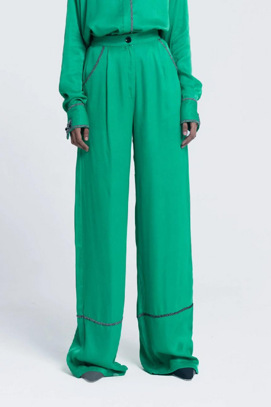 Echo Green Straight Trousers