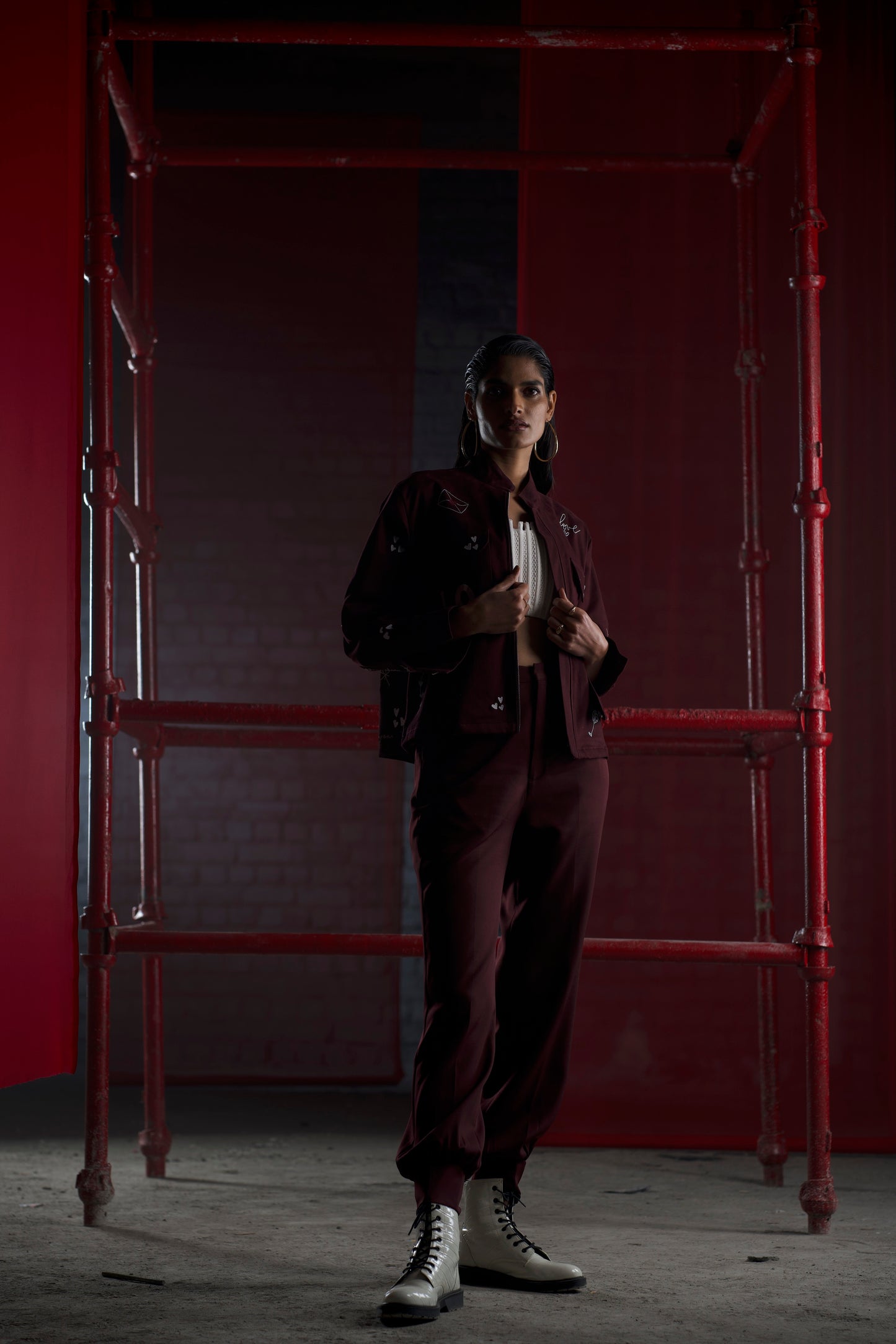 Plum Bomber Jacket