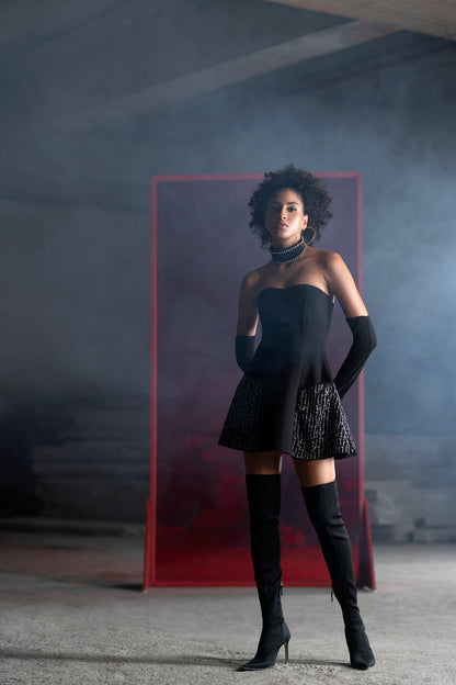 Sonia Rathee x Embroidered pockets mini dress