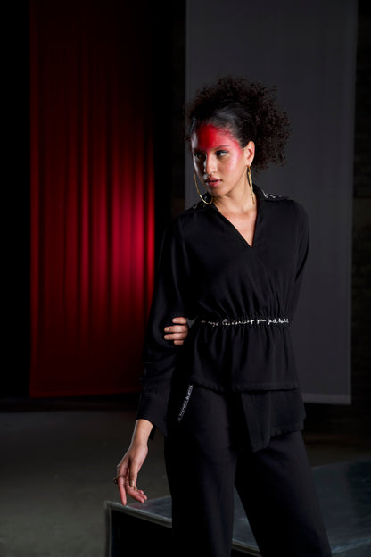 Asymmetrical Collar Top