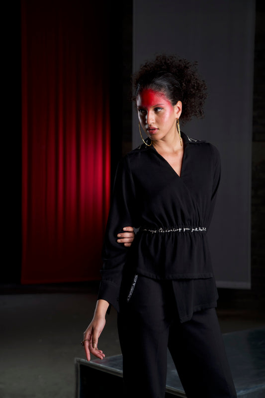 Asymmetrical Collar Top